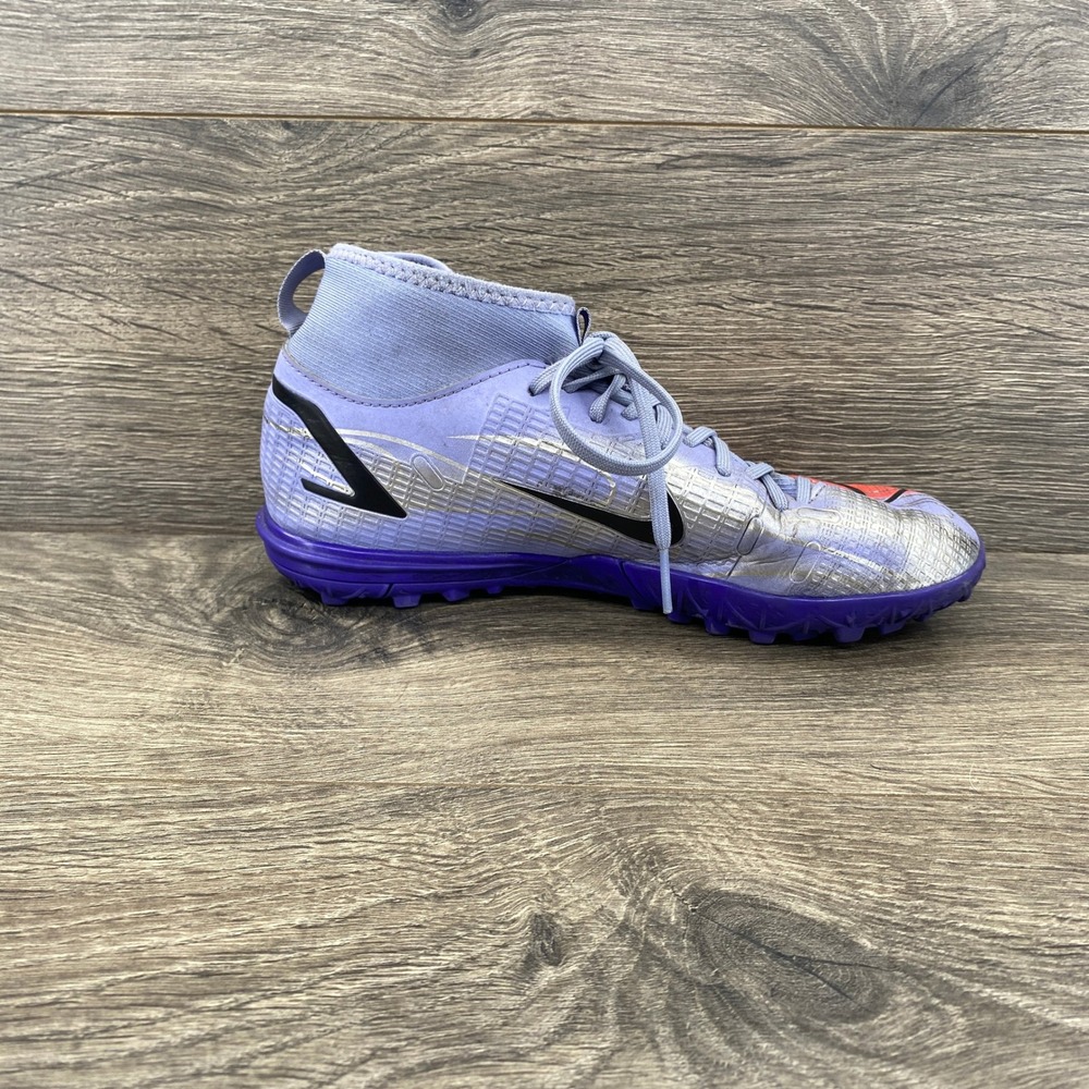 Nike Mercurial Superfly 8 Academy Turf KM Kids Size 3.5Y Purple Soccer DB0935 - Picture 5 of 9